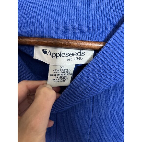 Vintage wool pant and sweater set purple blue - Picture 2 of 11